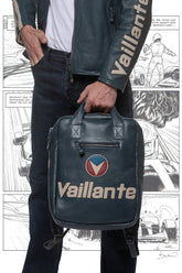 Michel Vaillant Vaillante Royal Blue Leather Backpack